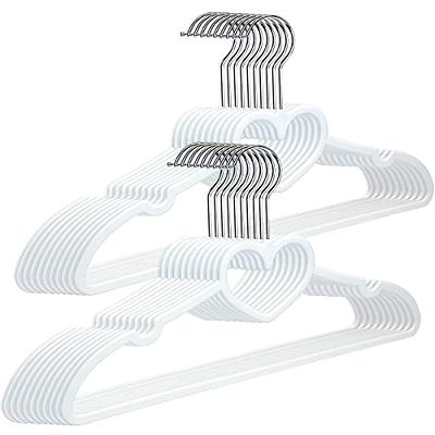 Quality White Plastic Hangers 30 Pack - Super Heavy Duty Plastic Clothes  Hanger Multipack - Thick Strong Standard Closet Clothing Hangers with Hook