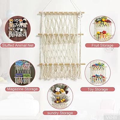 KOHUIJOO Stuffed Animal Storage, Stuffed Animal Holder, Over Door Hanging  Mesh Storage Organizer Net Bags for Stuffed Animals Baby Toy Plush Storage  for Nursery and Kids Room with Support Rods(Black) - Yahoo