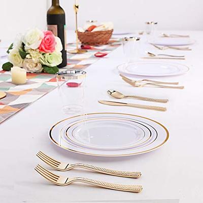 Lullaby 200pcs Gold Plastic Silverware, Gold Plastic Cutlery, Gold Utensils  Includes 100 Gold Forks, 50 Gold Spoons, 50 Gold Knives, Plastic Silverware  Sets for Parties Wedding, Birthday and Daily Use - Yahoo Shopping