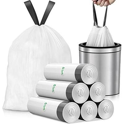2.5 Gallon Strong Trash Bags Garbage Bags by Teivio, Bathroom Trash Can Bin  Liners, Small Plastic Bags for Home Office Kitchen, Clear, (80 Counts)