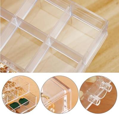 FEECKOCK Earring Organizer Box Acrylic Jewelry Box Storage Drawers, Clear  Plastic Display Case with 3 Layers 72 Compartments Tray, Holder for Rings  Necklaces Earrings, Beads, Crystal, Stone - Yahoo Shopping