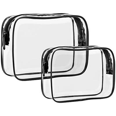 Clear Pouch, Clear Travel Bags for Toiletries, Lightweight Clear Toiletry  Bag, 2 Pack Multipurpose Transparent TSA Cosmetic Bag Clear Pouch For