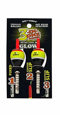 Rod-N-Bobb's 3 in 1 Fishing Bobber Floats, Dual line Slots and a Center  Slide All-in-one Bobber, Light Up Bobbers with High Visibility, Essential  Night Fishing Gear, 3/4 Inch Shorty (2-Pack) - Yahoo