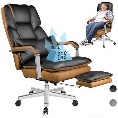 Efomao Desk Office Chair 400LBS, Big and Tall Office Chair, PU