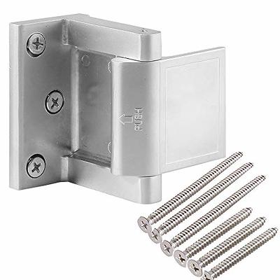 BAOWEIJD Door Security Lock, Child Proof Door Reinforcement Lock with 2 inch Stop 4Screws for Inward Swinging Door, Double Safety Security Protection for Your