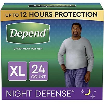 Depend Night Defense Adult Incontinence Underwear for Women, Disposable,  Overnight, Large, Blush, 14 Count, Packaging May Vary