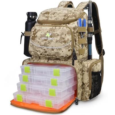 YVLEEN Fishing Tackle Backpack - Outdoor Large Fishing Tackle