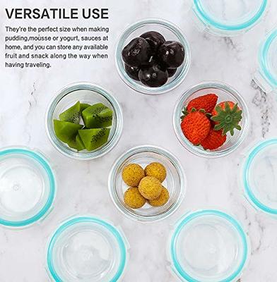 WeeSprout Glass Baby Food Storage Containers | Set of 12 | 4 oz Glass Baby Food Jars with Lids | Freezer Storage | Reusable Small Glass