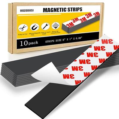 Neodymium Magnetic Tape, Flexible Magnet Tape Strips Roll (1/2'' Wide x 3.3  ft Long) with Strong 3M Adhesive Backing, Magnetic Strips Heavy Duty  Perfect for Wall, DIY, Art Projects & Fridge 