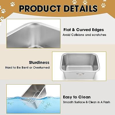 Stainless Steel Dog Bowls for Large Dogs, 2.65 Gallons High Capacity Metal  Dog Food Bowls, Ideal Food and Water Bowls for Large, X-Large, and Huge