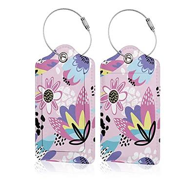  2pcs Leather Luggage Tag, Baggage Address Tags with