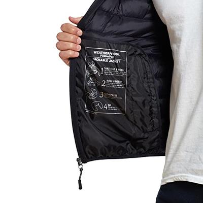 Weatherproof Mens Puffer Jackets - Packable Travel Neck Pillow Black  Alternative Down Puffer Jacket Men (Black, M) - Yahoo Shopping