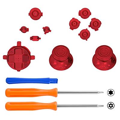 eXtremeRate Metal Red Buttons for Xbox Core Wireless Controller, 11 in 1  Custom Aluminum Alloy Thumbsticks