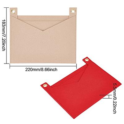  WADORN 3 Colors Felt Handbag Insert Liner, Purse Insert  Organizer Clutch Crossbody Conversion Kit with Eyelet Large Clutch Envelope  Bag Insert Liner Storage for LV Kirigami Pochette, 7.2x8.6 Inch : Clothing