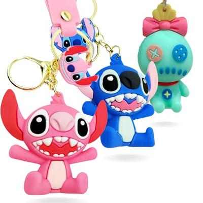 Accessories, Pink Angel Stitch Keychains Cute Keychain Keychain With  Wristlet