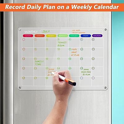  CSTKPFV Acrylic Magnetic Dry Erase Board and Calendar