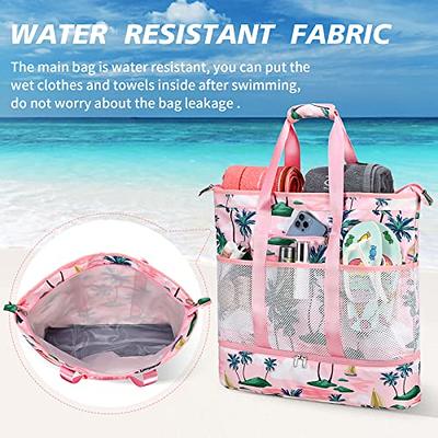 Octsky Beach Bag Women Large Waterproof Beach Tote Bag with Cooler Beach  Bags Waterproof Sandproof Top Zipper Swim Pool Bag - Yahoo Shopping