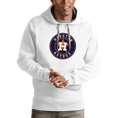 Men's Antigua White Houston Texans Victory Pullover Hoodie