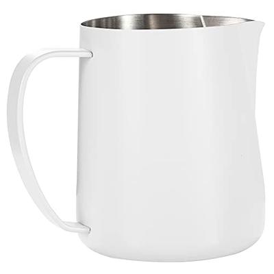 Stainless Steel Milk Frothing Pitcher - Milk Steamer Cup Jug Creamer  Accessories Suitable for Barista, Latte Art 21 oz (600 ml) Silver