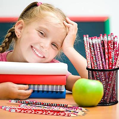 Valentines Day Pencils Valentines Wood Pencils Bulk with Erasers