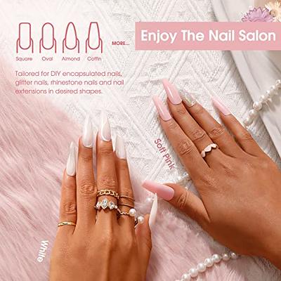 ROSALIND Clear Poly Nail Gel Nail Extension Poly, 2PCS 30ML Acrylic Poly  Builder Gel Nail Extension Clear Colors Gel Poly for Nails, Gel Builder  Nail