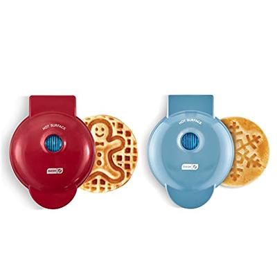 Dash Mini Waffle Maker (2 Pack) for Individual Waffles Hash Browns, Keto  Chaffles with Easy to Clean, Non-Stick Surfaces, 4 Inch, Holiday (Snowflake  + Gingerbread), Red and Metallic Blue - Yahoo Shopping