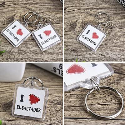SYBL 25pcs Acrylic Photo Frame Keychains - Clear Heart-Shaped Blank Personalized Keyrings Snap in Insert Custom DIY Picture Frames Keyrings Key Holder