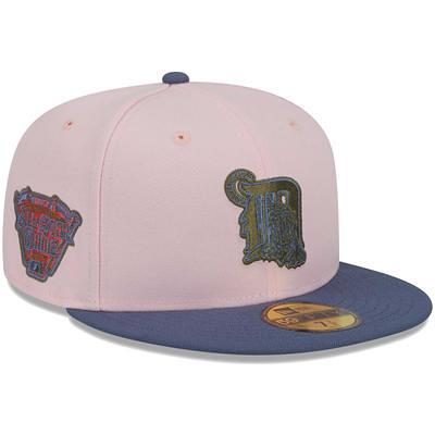 Men's New Era Cream/Pink Detroit Tigers Chrome Rogue 59FIFTY Fitted Hat