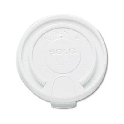 Choice White Hot Paper Cup Travel Lid for 10-24 oz. Standard Cups and 8 oz.  Squat Cups - 100/Pack