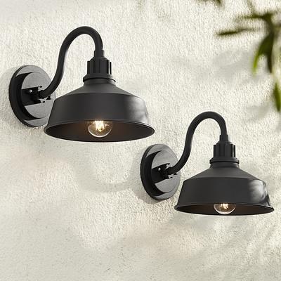 Ferris Outdoor Wall Sconce Light Fixture Black/Clear - Nathan James