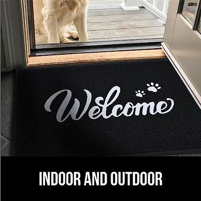 T.HENV Door Mat Welcome, Outdoor/Indoor Heavy Duty Non Slip