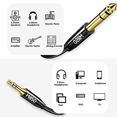 USB Type C to 1/4 AUX Audio Adapter, 6.35mm TRS Female to USB C 1/8 Stereo  Jack Audio AUX Adapter for Amplifiers, Mixer, Home Theater, Headphones - 3