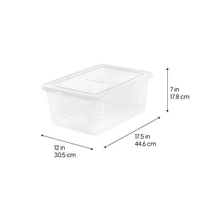 IRIS USA 17.5 Qt Plastic Storage Container Bin with Latching Lid