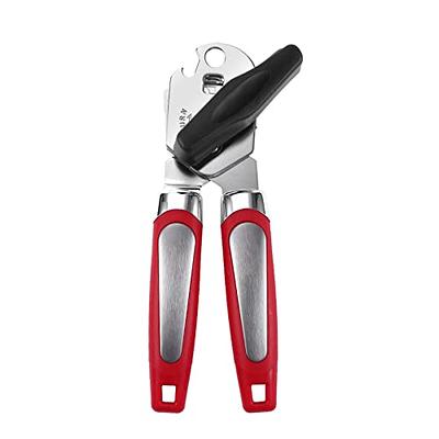 Can Opener Manual, Can Opener with Magnet, Hand Can Opener with Sharp Blade Smooth Edge, Handheld Can Openers with Big Effort-saving Knob, Can