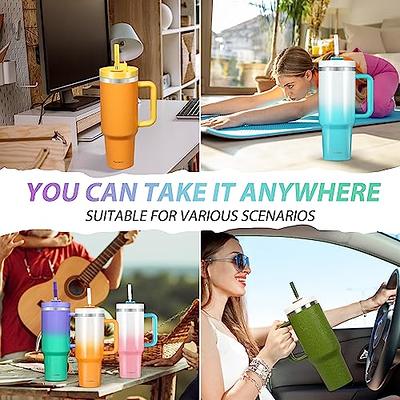 40 OZ Insulated tumbler with straw, Double Vacuum Stainless Steel Water  Bottle for Home, Office or Car - Iced Coffee Cup Reusable,Thermos Travel Coffee  Mug,Keep Hot/Cold for Hours (Cream) - Yahoo Shopping