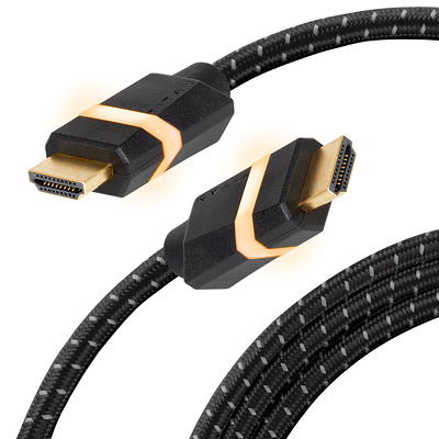 GE 15 ft. 8K HDMI 2.1 Cable with Ethernet and Gold Plated Connectors in  Grey 66832 - The Home Depot