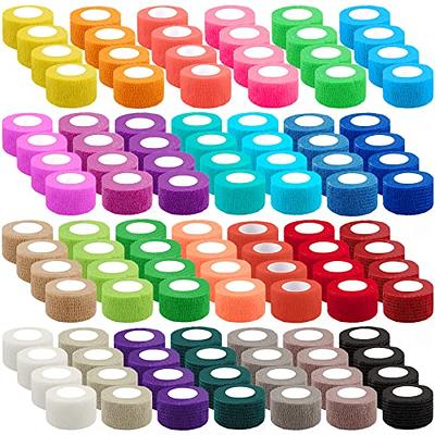24 Rolls Self Adherent Wrap 4 Inch Self Adhesive Bandages Wrap Stretch  Bandage Tape Self Stick Bandage Wraps for Wrist Ankle Swelling Sprains(12  Colors) 