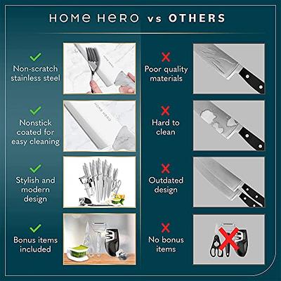 Home Hero 2 Pcs Paring Knife with Sheath - High Carbon Stainless Steel Knife with Ergonomic Handle - Razor Sharp Vegetable Knife - Multipurpose