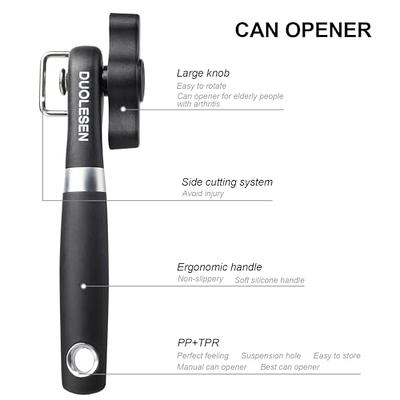 Can Opener, 3 in 1 Can Opener Manual Anti-Slip Grip Can Opener Smooth Edge, Heavy  Duty Can Openers for Seniors with Arthritis, Young People
