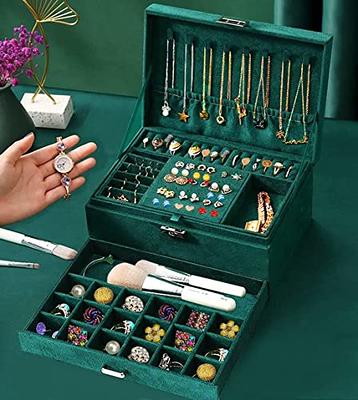 QBestry Jewelry Boxes for Women Green Large Jewelry Box Organizer for Women  Earring Jewelry Box for Necklaces and Rings Jewelry Holder Organizer Box  Jewelry Box Earring Organizer Jewelry Storage Box - Yahoo