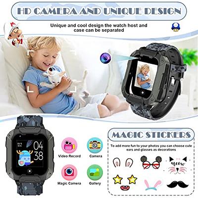 Kids Smart Watch, 4G GPS Tracker Child Phone Smartwatch with WiFi, SMS,  Call,Voice & Video Chat,Bluetooth,Alarm,Pedometer, Wrist Watch Suitable for