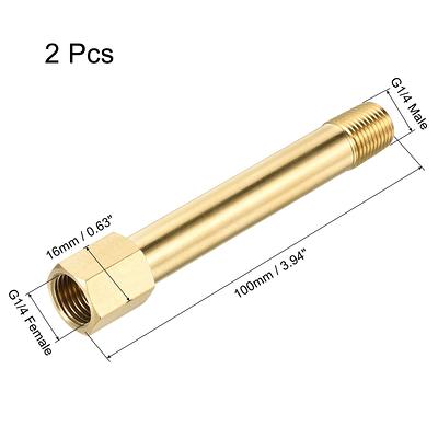 Brass Pipe Fitting G1/4 Adapter Extension Connector Hex Coupling 2 Pcs -  Yahoo Shopping