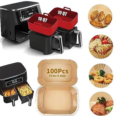 2 Pcs Silicone Air Fryer Liners for Ninja Foodi DZ201 DZ401 6-in-1 8-10QT, Air  Fryer Accessories for Ninja Instant Vortex Plus, Reusable Air Fryer Liner,  Non-Stick