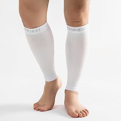 EVOPLECI 20-30mmHg Black Calf Compression Sleeve Men and Women Wide Calf  Sleeve Brace Compression Socks for Leg Support Shin Splint Pain Relief ( White, Medium) - Yahoo Shopping