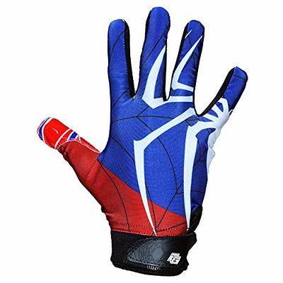 Men's Football Gloves - Sticky Grip Skin Tight Adult Football Gloves -  Enhanced Performance Football Gloves 