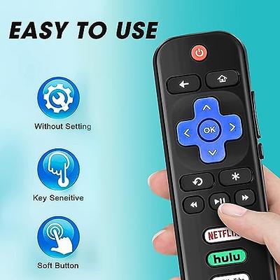 (Pack of 2) Replacement Remote Control Only for Roku TV, Compatible for TCL  Roku/Hisense Roku/Onn Roku/Philips Roku Smart TVs(Not for Stick and Box)