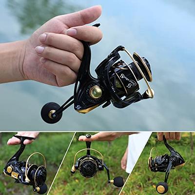 Sougayilang Spinning Fishing Reel Ultra Smooth 12+1BB Fishing Reel  Lightweight for Freshwater Saltwater Fishing 