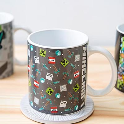 Zak Designs Minecraft Mug Unique Ceramic Coffee Cup Set, Can