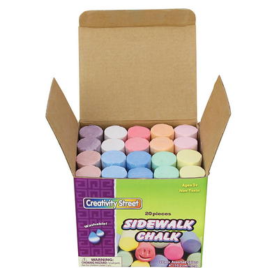 Crayola Washable Sidewalk Chalk in Assorted Colors, 24 Count