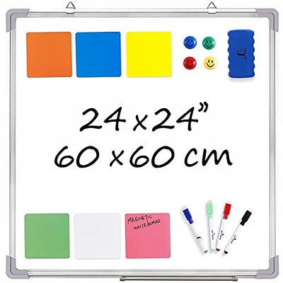  Large Magnetic Whiteboard, maxtek 60 x 36 Magnetic Dry Erase  Board Foldable with Marker Tray 1 Eraser 3 Markers and 6 Magnets
